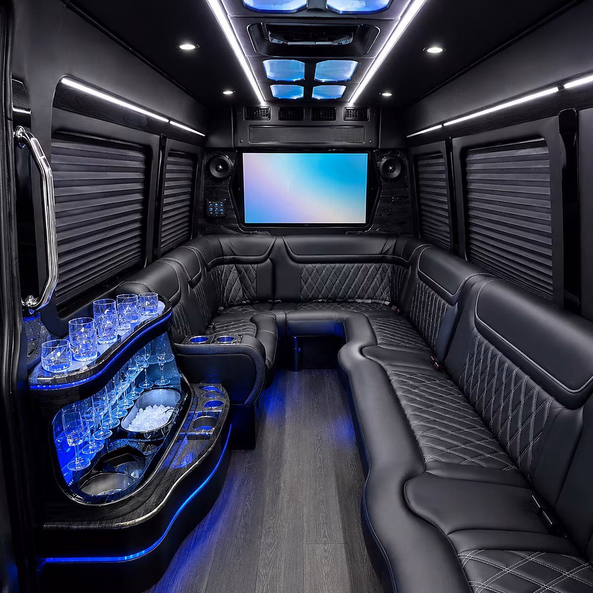 medford party bus rental interior
