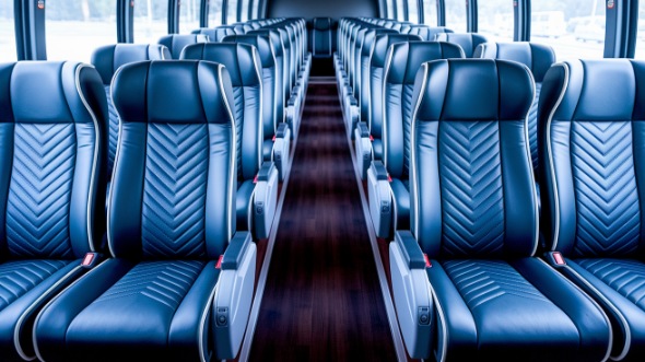 54 passenger charter bus inside springfield
